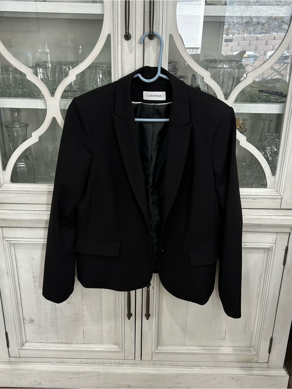 Calvin Klein Black Women's Single-Button Blazer